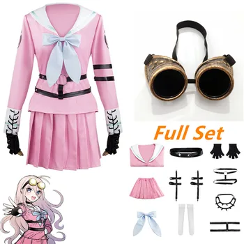 Danganronpa V3 Miu Iruma Cosplay Costum Halloween Femei Fete Rochie Uniformă Școlară Elemente De Recuzită