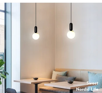 Modern Nordic Macaroon Creative, pline de culoare Camera Copil Pandantiv Lumina Dormitor Copii Lumina Cină Simplă Lumină cafenea restaurant