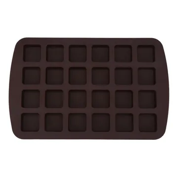Tort mucegai silicon Face 24-Cavitatea Silicon Brownie Pătrate de Copt Mucegai Mucegai Ciocolata Bakeware молды силиконовые