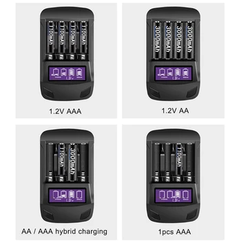 PALO 4 sloturi AA AAA încărcător de baterie reîncărcabilă LCD USB aa aaa încărcător pentru 1.2 V aa aaa nimh nicd de descărcare a bateriei