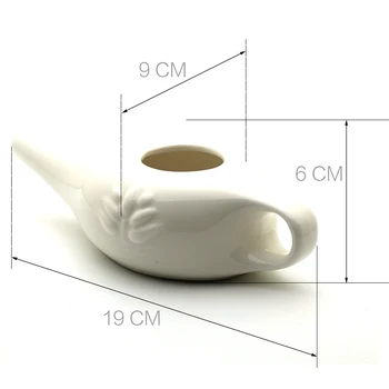 250ml Ceramice Vas Neti de Spălat Nasul Kit Confortabil Cioc Oală pentru Sinus Rinitei Alergice #W0