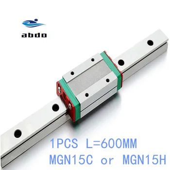 1buc 15mm ghidaj Liniar MGN15 L= 600mm Înaltă calitate liniar de cale ferata + MGN15C sau MGN15H Timp liniar de vagon pentru CNC Axa XYZ