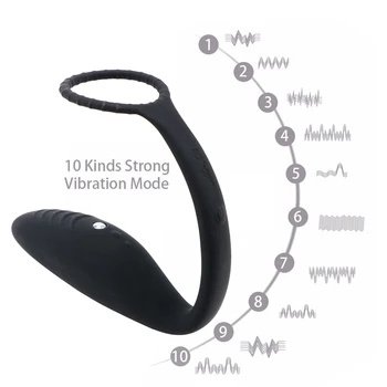 VATINE Șoc Electric de Prostata pentru Masaj Vibrator Wireless de Control de la Distanță Inel Penis vibrator Anal Vibratoare Jucarii Sexuale Pentru bărbați