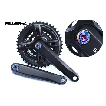 2 seturi de RISC M8*15mm Gaură Pătrată Titan Biciclete MTB Jos Șuruburi ale Suportului Ultralight Bicicleta Jos Suportul Pedalier Șuruburi Fixe