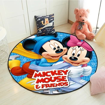 Disney Mickey Minnie Mouse Covor Copii Copii Copii Crawling Joc Rotund Mat Covor Camera De Zi Interior Bun Venit Moale Saltea Cadou