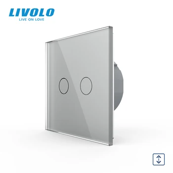 Livolo de Lux 7Colorful Cristal Panou de Sticlă ,Standard UE Touch Control Perdele Comutator, 220~250V,de sus în jos, C702W-1/2/3/5,nu logo-ul