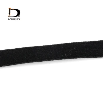 20meter mulțime elastic flocking panglici singură față 6mm 1/4 inch catifea panglică DIY accesorii decor alb negru