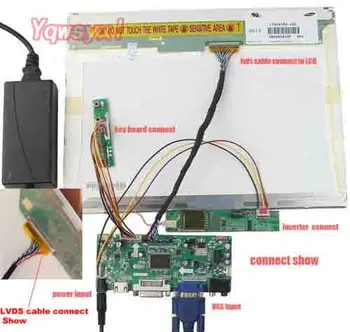Yqwsyxl Control Board Monitor Kit pentru LTN184HT04-T01 HDMI + DVI + VGA LCD ecran cu LED-uri Controler de Bord Driver