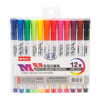 M&G 12 Culori/set Culoare Whiteboard Markere, se Șterg de Culoare Markeri, 1.0 mm, birou, scoala,papetarie,desen,arta de aprovizionare
