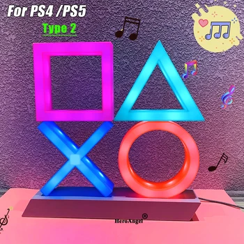 Pentru PS4/PS5 Accesorii de Joc Pictogramă Lampa Semn de Sunet de Control Decorativ, Lampa cu Lumini Colorate Joc Sfeșnicul de Lumină LED