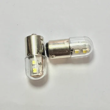 B15D LED Indicator de Semnal Lampă Bec de 5W 12V, 24V, 110V 220V B15S Single/Double Contact Instrument de Mașină de Alarmă Lumină Albă