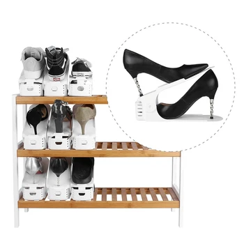 Reglabil Rafturi Pantofi Moderne Îngroșat Dublu Strat Economie De Spațiu Rack De Depozitare, Living, Cabinet Dulap Pantofi De Curățare Organizator