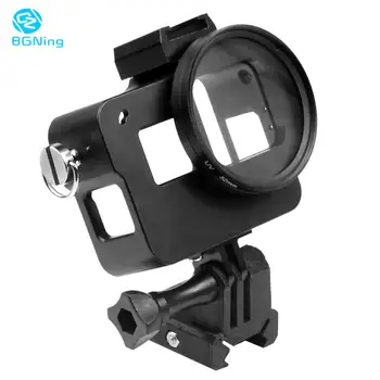 BGNing CNC Caz de Protecție Cusca cu 52mm UV Lentile cu 3D Imprimate 20MM Rail Mount pentru GoPro Hero 7 6 5 Camera de Acțiune Accesorii