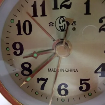 New Sosire 7cm Potcoavă Mecanice Aur Ceas Deșteptător Manual de Vânt de Până Vintage din Metal Ceas cu Alarmă Drăguț Pentru Decor Acasă