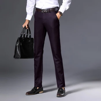 New Sosire Brand Bărbați Pantaloni De Înaltă Calitate Clasice De Moda Slim Negru Afaceri Mens Casual De Lungime Completă De Bumbac Pantaloni Sex Masculin