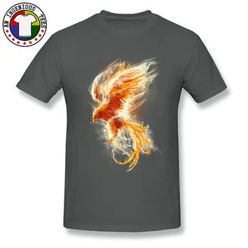 Strălucitoare Phoenix Imprimat Pe Tricou Barbati Vara Topuri De Moda Casual, Street Style Din Bumbac Design Cool Tee Shirt