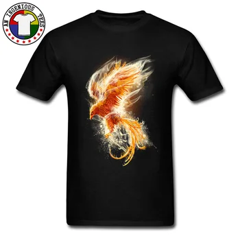 Strălucitoare Phoenix Imprimat Pe Tricou Barbati Vara Topuri De Moda Casual, Street Style Din Bumbac Design Cool Tee Shirt