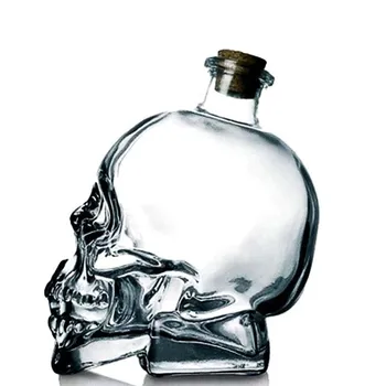 2019 Nou Whisky Craniu Sticle de Vodca Cap de Craniu Sticla de Creație Gotică Vin Vodca Decantor 180 ML 400ML 750ML Trei Dimensiuni Cristal