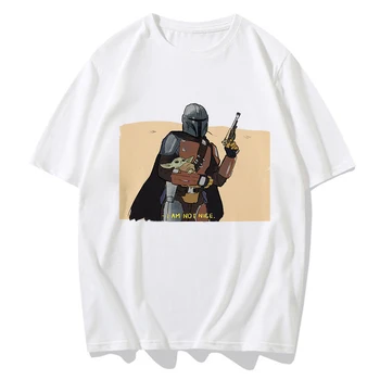 Pentru A-I Apăra Grafic Teuri Topuri Drăguț Copil Yoda Imprimare Tricouri Femei Amuzant Tricou Alb Topuri Casual Unisex T-Shirt Dropship