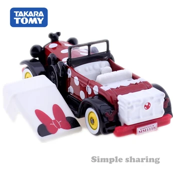 Takara Tomy Tomica DM-11 Disney Motoare Minnie Mouse Mașină de Jucărie Figura Anime Clasic Kit Model de turnat sub presiune in Miniatura Fleac