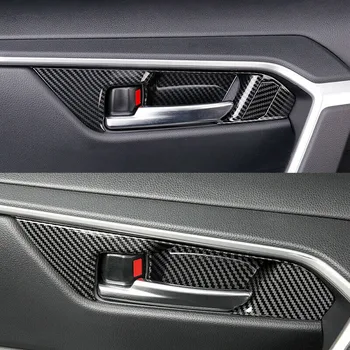 Pentru Toyota RAV4 2019 2020 Fibra de Carbon Auto Interior Usa Maner Castron cu Capac Panou Ornamental Bezel Interior Decor