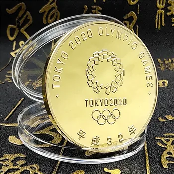 Japonia 2020 Olimpice de Joc Argint Placat cu Aur cu monede de suveniruri monede comemorative cadou Tokyo Cu cutie moneda