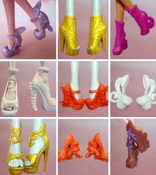 AILAIKI 5Pairs/mulțime de Jucării Originale de Înaltă Calitate Monstru Papusa Pantofi Amestecat-Cizme Stil Sandale Pantofi Pentru Papusi Monstru Fată Jucărie