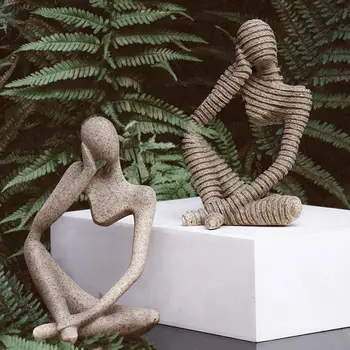 2021 Abstract Gânditor Sculptură Figurine Creative Cameră Gresie Cadou Decor Acasă Acasă Decorare Accesorii Meserii Ornamente