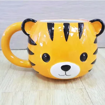 Creator de Desene animate Drăguț Animal Cană Fierbinte de Ceai Cana de Lapte Ceașcă de Cafea Panda, pinguin, tigru urs Ceramice Drinkware mână-pictat Cadou