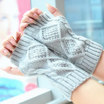 7 Perechi de moda pentru Femei tricot brațul mâneci degete mănuși de iarnă Solid moale, cald mănuși 7 Culori gants de femmes 8.13