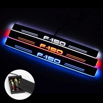 LED Pragului de Ușă Pentru Ford F-150 F150 2012 - 2018 Flux de Lumină Scuff Placa Acril Baterie Auto Praguri pentru Uși Accesorii