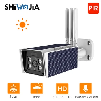 SHIWOJIA HD1080P SIM 4G Baterie Solara Camera IP Wifi Supraveghere Video de Securitate Audio PIR Wireless de Exterior Smart Security