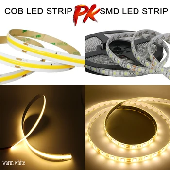 USB DC5V COB DOB Flexibile LED strip lumina De Fundal TV Lampa cu Telecomanda Dimmer lumini Decorative
