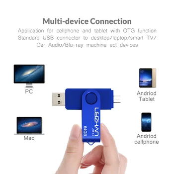 LEIZHAN OTG USB flash drive 4GB 8GB 16GB 32GB 64GB pentru Android /Tablet /PC USB 3.0 Pendrive de înaltă calitate pen drive stick Micro
