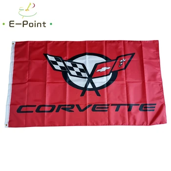 Corvette Racing Flag Fundal Roșu 2ft*3 ft (60*90cm) 3ft*5ft (90*150 cm) Dimensiuni Decoratiuni de Craciun pentru Casa Pavilion Banner Cadouri