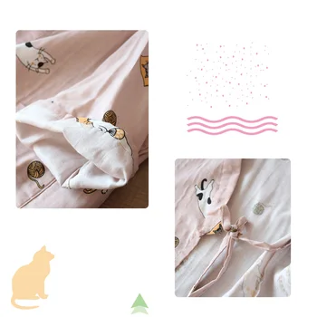 Kimono Yukata Femei Pijamale Homewear Vara Pijamale Barbati Halat De Baie Kimono Japonez Cardigan Pijama Kawaii Print Camasa De Noapte De Bumbac