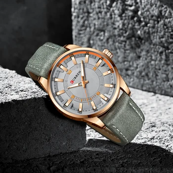 CURREN Brand de Fashion din Piele Barbati Ceas Militar Impermeabil Cuarț Ceas de mână de Om de Sport Chronograph Mens Ceasuri часы