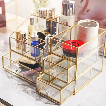 Tiktok roșu caseta de bijuterii rosie recomandare de carte transparent cosmetice cutie, praf de desktop de sticla cutie de comori