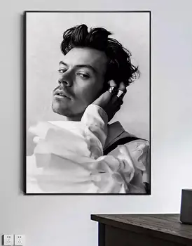 Harry Styles Monocrom Art Decor Acasă Pictura Panza de Imprimare Poster de Perete Modern Modular Imagine de Fundal pentru Dormitor Fara Rama