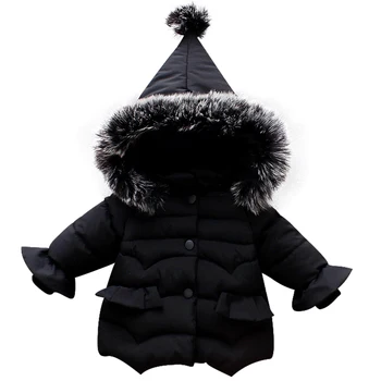 Copii pat de pluș bumbac căptușit jacheta de iarna de cald fată bumbac căptușit jacheta pentru copii cu gluga din bumbac sacou captusit