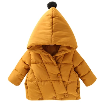 Copii pat de pluș bumbac căptușit jacheta de iarna de cald fată bumbac căptușit jacheta pentru copii cu gluga din bumbac sacou captusit