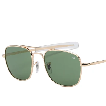 Cu Cazul Aviației AO ochelari de Soare pentru Barbati Brand de Lux Designer de Ochelari de Soare pentru bărbați Armatei Americane Militare Lentilă de Sticlă Optică Cutie