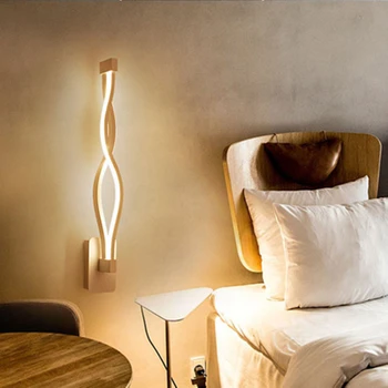 Stil Nordic acryl Lumini de Perete Modern, Creativitate, design negru/alb LED Tranșee Lămpi de Perete pentru Coridorul Bar Dormitor Noptieră Culoar