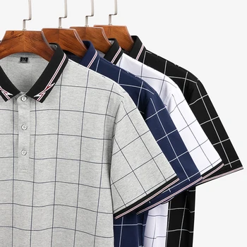 Mens Îmbrăcăminte 2020 moda de Vara tricou polo barbati de brand de Afaceri polo simplu de imprimare broșă floare pentru bărbați