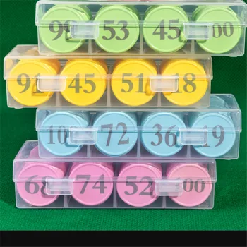 100buc/set 1-100 Numărul de Chips-uri de 25mm de Înaltă Calitate ABS Plastic ,Educație Plastic Jetoane Pentru jocuri de Accesorii Cu Cutie