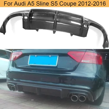 Pentru Audi A5 Sline S5 Coupe 2012-2016 Fibra de Carbon Bara Spate Difuzor Spoiler Șorț Cabrio Non pentru A5 Standard