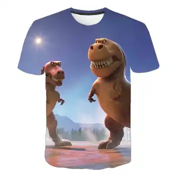 3D Baieti T Shirt pentru Copii purta Mâneci Scurte Dinozaur Desene animate pentru Copii Fete Copii Toddler Tee topuri de Vara Haine 4-14 Ani