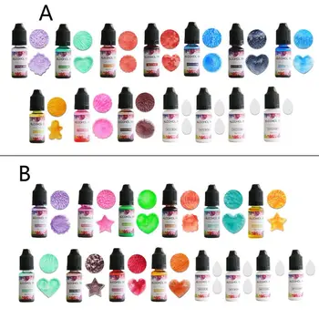 14Color 10ML Alcool Cerneală de Difuzie Rășină Pigment Kit Lichid Colorant Colorant Art DIY Cerneală de Difuzie UV Rășină Epoxidică de Luare de Bijuterii B85