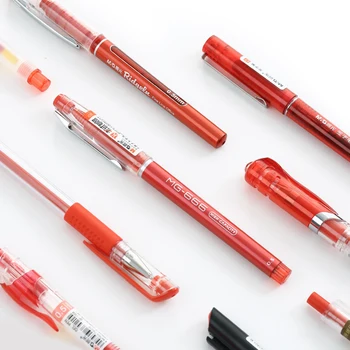 6PCS M&G Profesor-specifice Pix Roșu Marca Actele Pen 0.5 mm, Rosu Pix cu Gel pe baza de Apa Pen