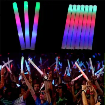 30pcs Stick de Lumină Multi-Color LED Glow Stick Spuma Lumină Fluorescentă Bastoane Pentru Petrecerea de Craciun Stick de Strălucire Partidul condus de spumă stick